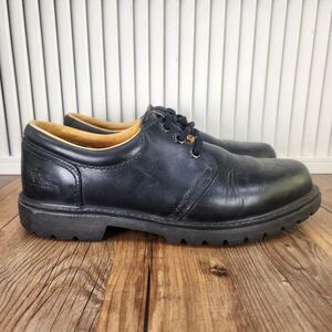Havana Joe 0202 Men's 10.5 Black Leather Derby Oxford Preppy Shoes Made in Spain